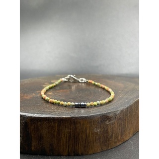 unakite bracelet สร้อยข้อมืออูนาไคต์