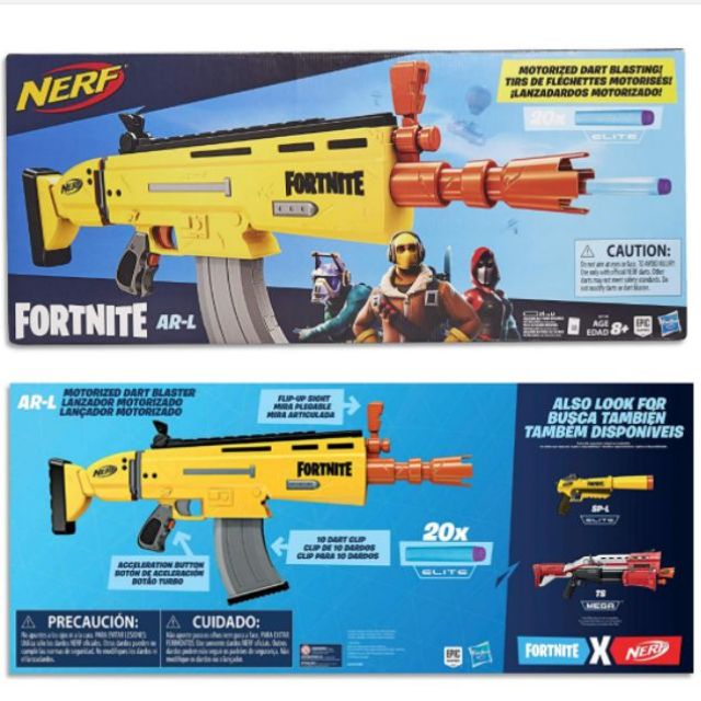 Fortnite AR-L Scar Nerf Elite Blaster Motorized Gun 20 ...