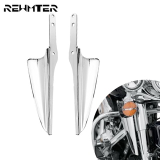 Motorcycle Front Fork Mount Wind Deflectors Chrome Wind Guard Shields For Harley Touring 1995-2019 2022 Road King Electr