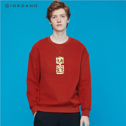 GIORDANO MEN Printed crewneck sweatshirt 91099621