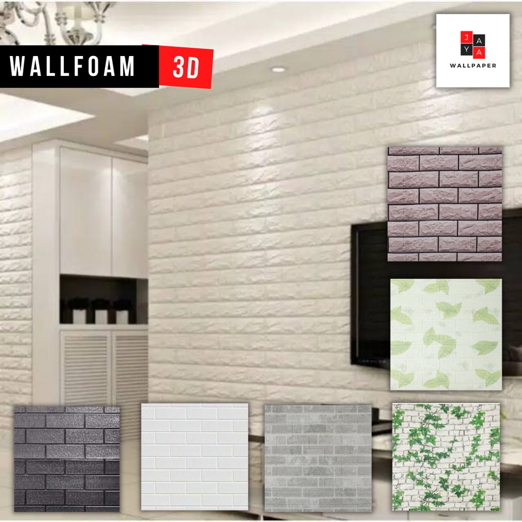 3d Brick FOAM WALLPAPER // ผนัง WALLPAPER