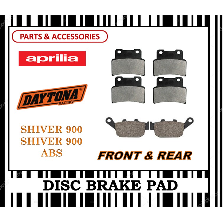 APRILIA SHIVER 900 ชุดผ้าเบรค SUPERBIKE FR0NT & REAR DAYTONA TYPE