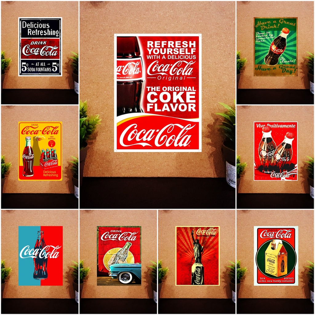แม่เหล็กติดตู้เย็น โค้ก โคคา โคล่า 2×3 นิ้ว ของที่ระลึก ของฝาก Souvenir Fridge Magnet Coke Coca Cola Vintage 2x3"