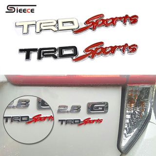 Sieece TRD กีฬาสติกเกอร์โลหะสำหรับ Toyota Vios Altis Yaris CHR Fortuner Yaris ATIV Corolla Cross Innova Camry Commuter Avanza GR Supra Hiace Hilux