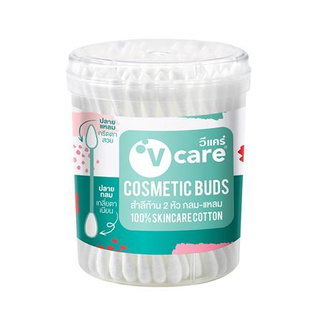 สำลีก้าน V CARE COSMETIC 100 ก้าน/กระปุก อ่อนโยนต่อผิว ปลอดภัยต่อเด็กและคุณแม่