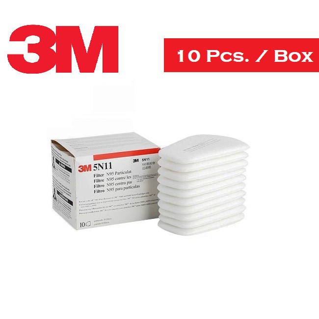 3M แผ่นกรองฝุ่น มาตรฐาน N95 รุ่น 5N11 (10 ชิ้น/กล่อง)