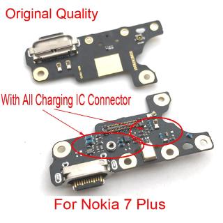 พอร์ตชาร์จ Micro Usb Port Flex สายเคเบิ้ลสําหรับ Nokia 7 Plus 7 + Ta - 1049 1055 1062