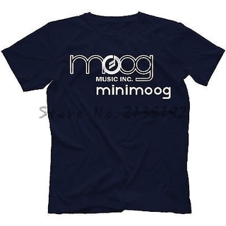 เสื้อยืดพิมพ์ลายแฟชั่น เสื้อยืดผ้าฝ้าย 100% พิมพ์ลาย Minimoog Synth Retro Synthesizer Voyager สําหรับผู้ชาย LHZY