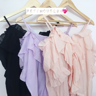 💜พร้อมส่ง💜 เสื้อระบายพลิ้ว เปิดไหล่ จะหวานก็ได้จะเปรี้ยวก็ได้ เอาอยู่ทุกลุคไปเลยยย *SUPER ITEMS* 💘💘💘