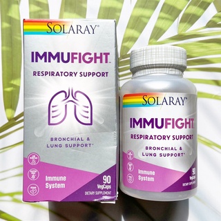 (Solaray®) ImmuFight Respiratory Support 90 VegCaps อาหารเสริม วิตามินรวม สูตรทางเดินหายใจ หลอดลมและปอด