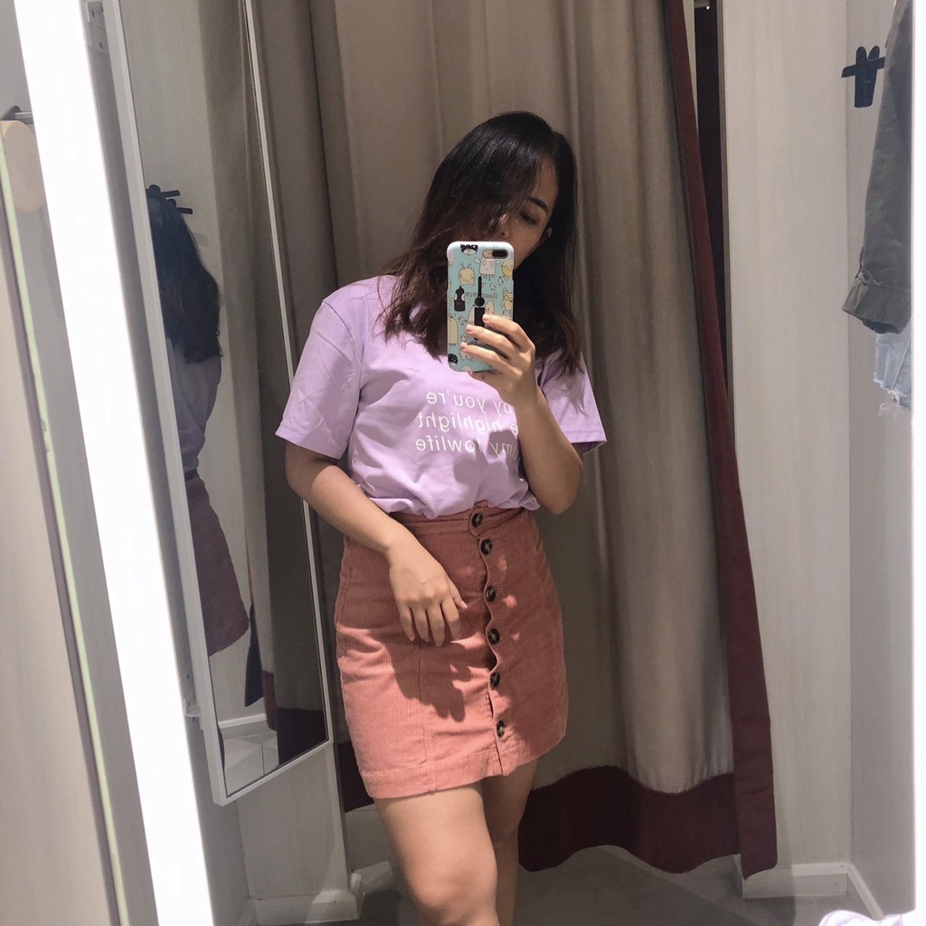 funnytshirt - เสื้อยืด Baby you're the highlight of my lowlife ผ้าคอตตอน 100% Oversize