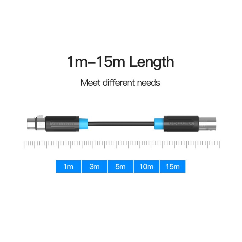 Vention Cannon XLR Audio Extension Cable male to female รูปที่ 7