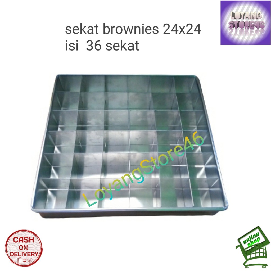 กระทะบราวนี่ 24x24x4 ช่อง 36 หลุม ไม่ติดกระทะ / 24x24x4 กระทะเหลี่ยม