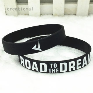 Road to the Dream"Motivational Bracelets Silicone Rubber Band Elastic