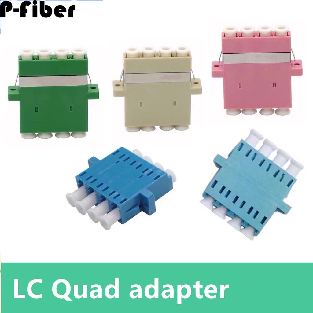 10pcs LC Quad adapter optical fiber flange coupler SM MM OM1 OM2 OM3 OM4 connector 4 ports LCAPC goo