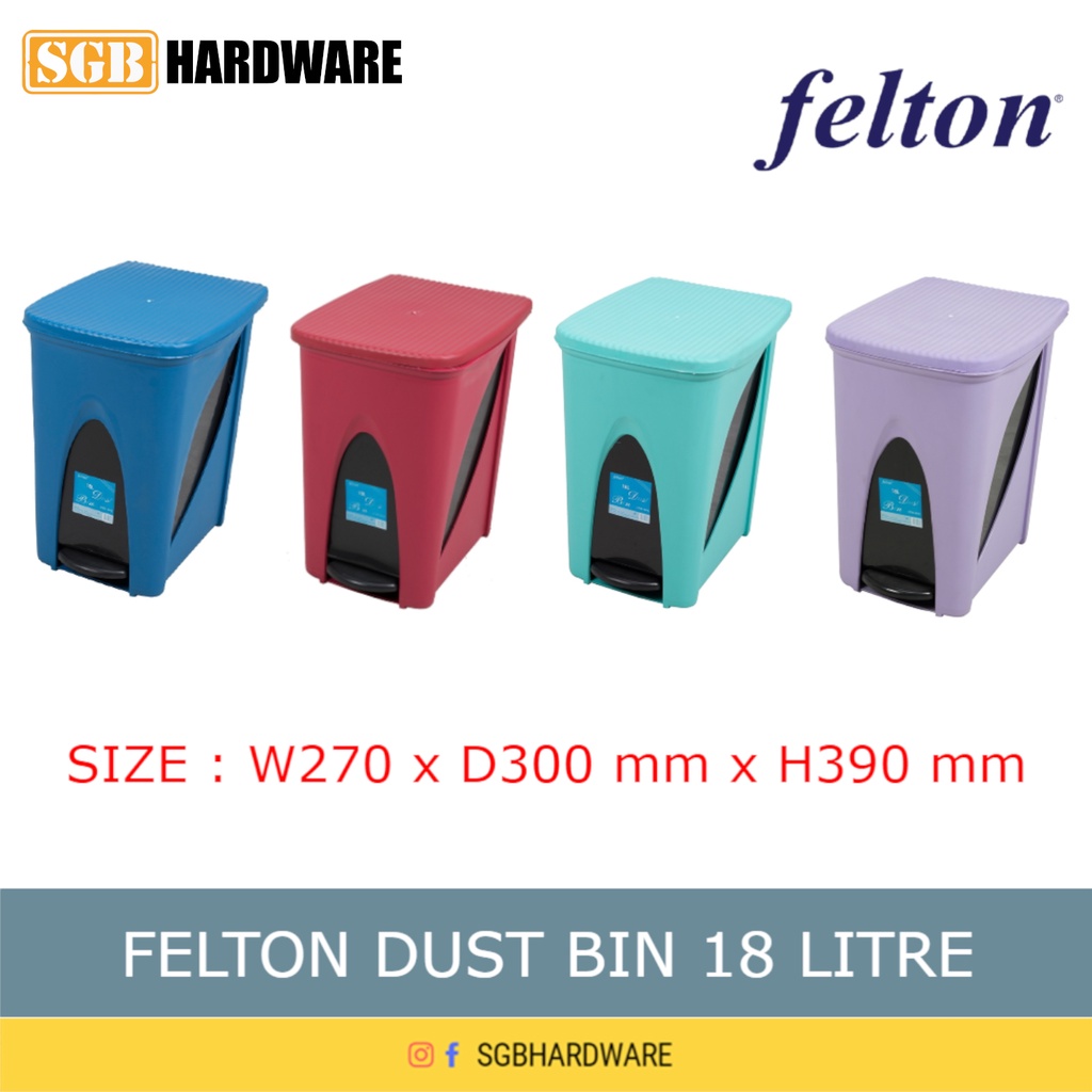 DELTON DUSTBIN 18 LITRE (RANDOM COLOUR) / DELTON TONG SAMPAH (RANDOM COLOUR)