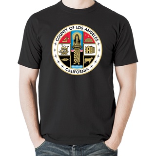 เสื้อยืดลําลอง แขนสั้น พิมพ์ลาย California County Los Angeles La Promotions แฟชั่นฤดูร้อน สําหรับสตรี