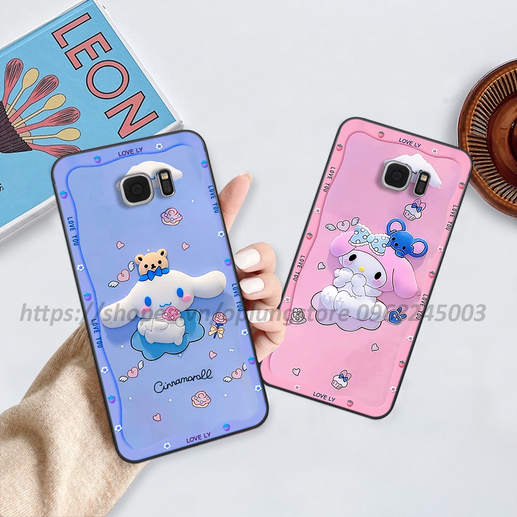 เคส Samsung S6 / S6 EDGE-Plus / S7 / S7 EDGE พร ้ อมชุดพิมพ ์ หมีน ่ ารักเท ่ ปลอม