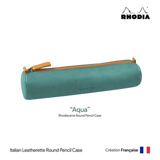 Rhodia Rhodiarama Pencil Case (Aqua) - กระเป๋าดินสอหนัง Rhodiarama