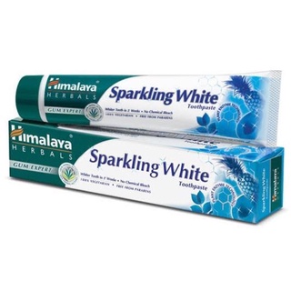 Himalaya Sparkling White Toothpaste  40 กรัม ยาสีฟันช่วยให้ฟันขาวใน 2 อาทิตย์ ไม่มีสารฟอกสีฟัน ขาวด้วยสมุนไพรธรามชาติ