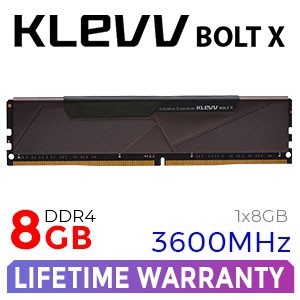 8GB (8GBx1) 3600MHz DDR4 RAM PC (แรมพีซี) KLEVV BOLT X (KD48GU880-36A180T)
