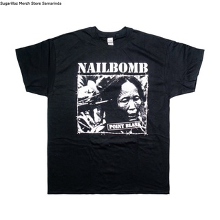 คอลูกเรือเสื้อยืดคอกลมเสื้อยืด Band - NAILBOMB - BUMBKLAATT TS - XLผ้าฝ้ายแท้