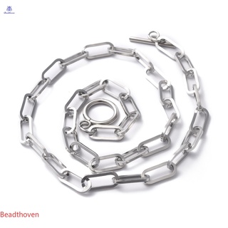 Beadthoven สร้อยคอโซ่ สเตนเลส 304 พร้อมตะขอ 17.99 นิ้ว (45.7 ซม.) 1 ชิ้น