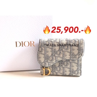 🥰สีหายาก New dior saddle lotus tri-fold wallet