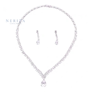 Neriza Jewelry/ เครื่องประดับเจ้าสาวเพชรสังเคราะห์ประกายเทียบเท่าเพชรแท้ จัดส่งฟรีพร้อมกล่อง NSW051