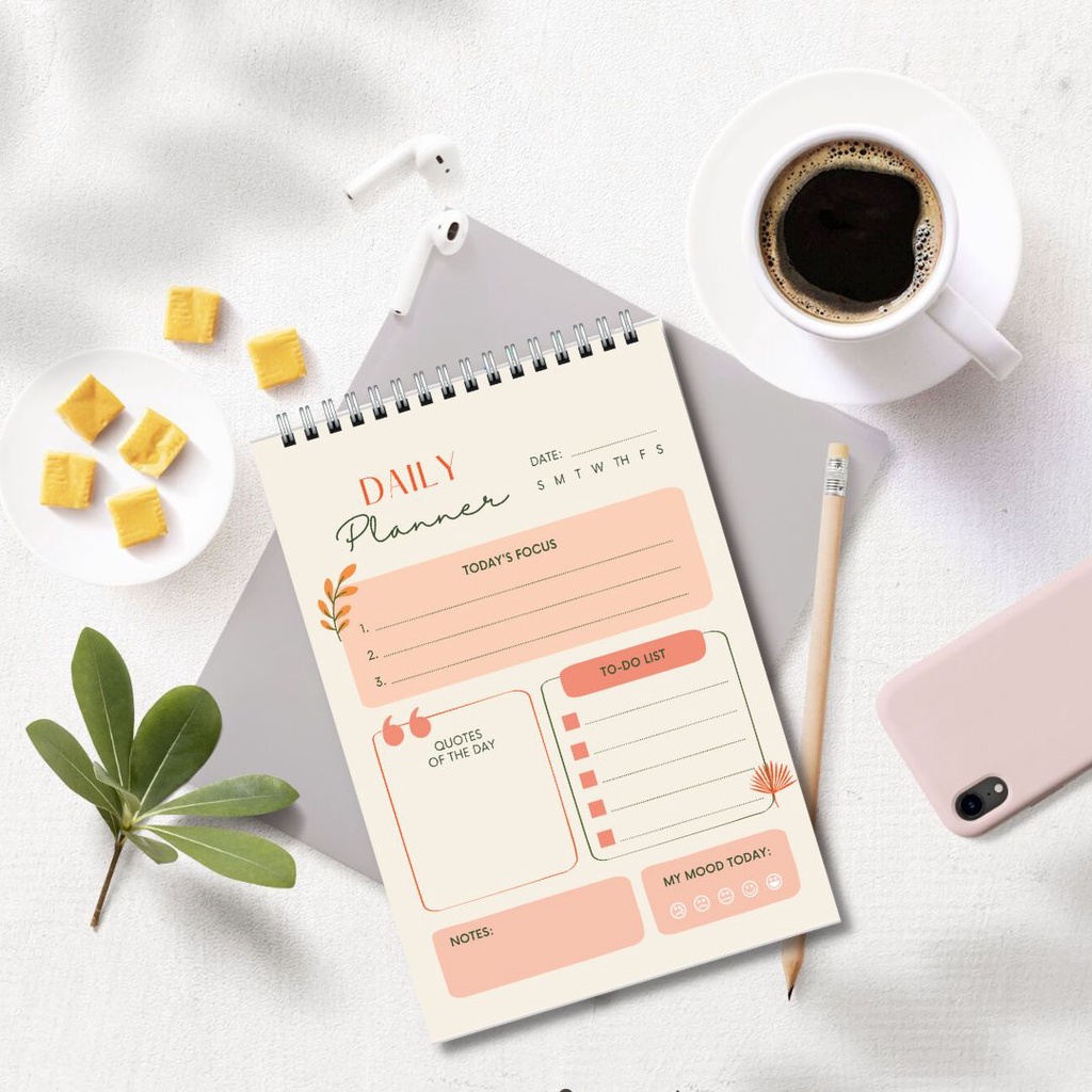 Daily Planner - Daily Planner ขนาด 14.5x21ซม. สีน้ําตาล