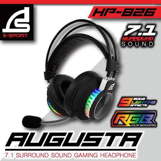 SIGNO HP-826 Augusta (Black) หูฟังเกมมิ่ง Headset (7.1) (หูฟัง) Gaming Headset