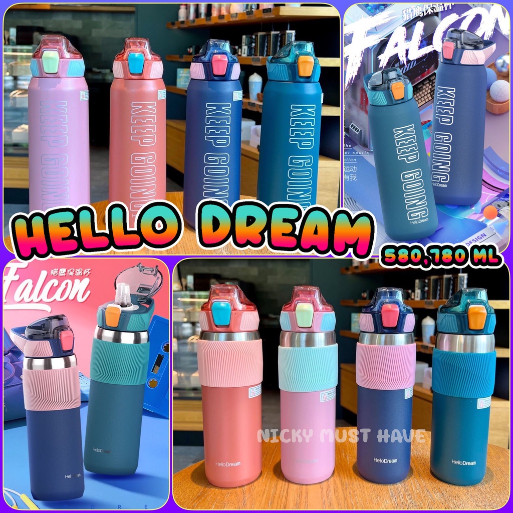 กระบอกน้ำเก็บอุณหภูมิ HELLO DREAM ขนาด 580780 ML