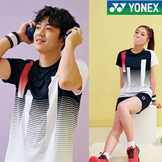 Yonex เสื้อยืด แขนสั้น ระบายอากาศ แห้งเร็ว ทรงหลวม ฤดูร้อน สําหรับผู้ชาย และผู้หญิง ใส่เล่นกีฬาแบดมินตัน