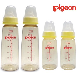 Pigeon พีเจ้น ขวดนมสีชา KPSU 160 มล./5oz และ 249 มล./8oz พร้…