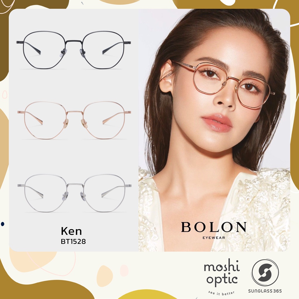 แว่นสายตา BOLON KEN BT1528 TITANIUM รุ่นใหม่ล่าสุด กรอบแว่นสายตา กรอบแว่น BOLON แท้ Moshi Optic