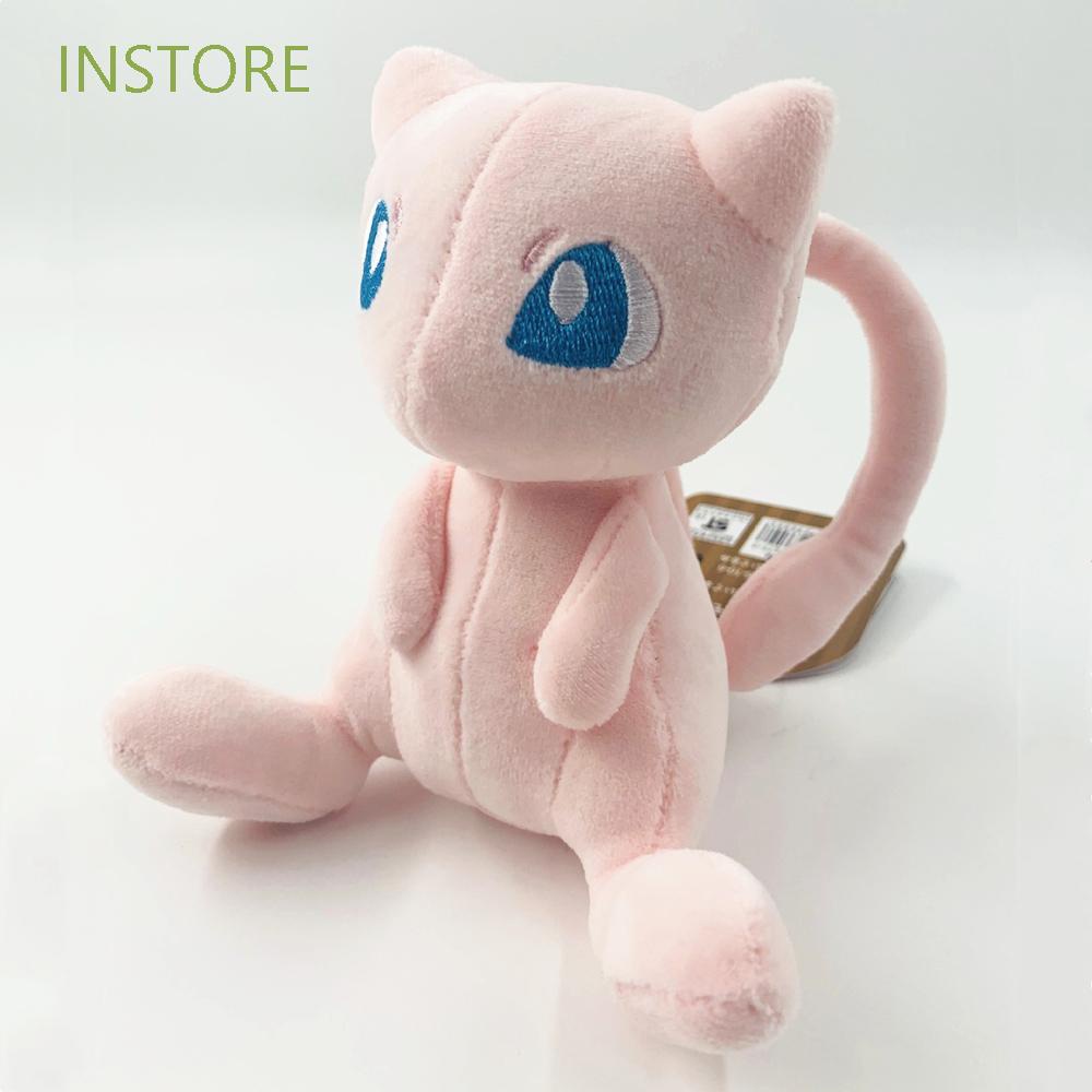 INSTORE Christmas Gifts Pokemon Plush toys 16cm Stuffed Dolls Go dex Mew Birthday Gifts Pink Pokeball Plush Doll for Kids Mew Plush Toys/Multicolor