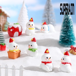 &lt;Christmas Decoration&gt; เครื่องประดับเรซิ่น รูปสโนว์แมนน่ารัก สําหรับตกแต่งปาร์ตี้คริสต์มาส