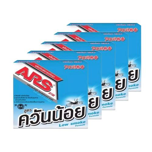 K.N. Shop ﻿อาท ARS PLUS ยาจุุดกันยุง Low Smoke Formula Mosquito Coil  1 กล่อง / 10 ขด (แพ็ค 5 กล่อง )