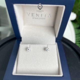 Venita Jewelryต่างหูเพชรแท้ เม็ดละ 20 ตังค์ น้ำ 99