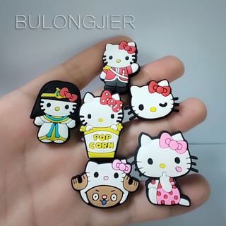 Croc Jibz Pins กระดุม จี้รูป Hello Kitty หลากสีสัน สําหรับรองเท้า DIY