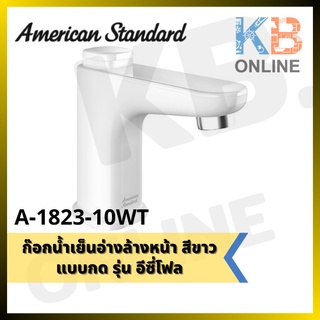 A-1823-10WT ก๊อกน้ำเย็นอ่างล้างหน้าแบบกด สีขาว Basin Faucet Single (CHROME) series EASY FLO AMERICAN STANDARD