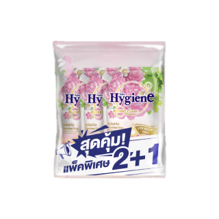 HYGIENE ไฮยีน เอ็กซ์เพิร์ท แคร์ ไลฟ์เซ้นท์ น้ำยาปรับผ้านุ่มสูตรเข้มข้นพิเศษ กลิ่นซันไรส์ คิส(สีชมพู) 490มล. แพ็ค 2+1