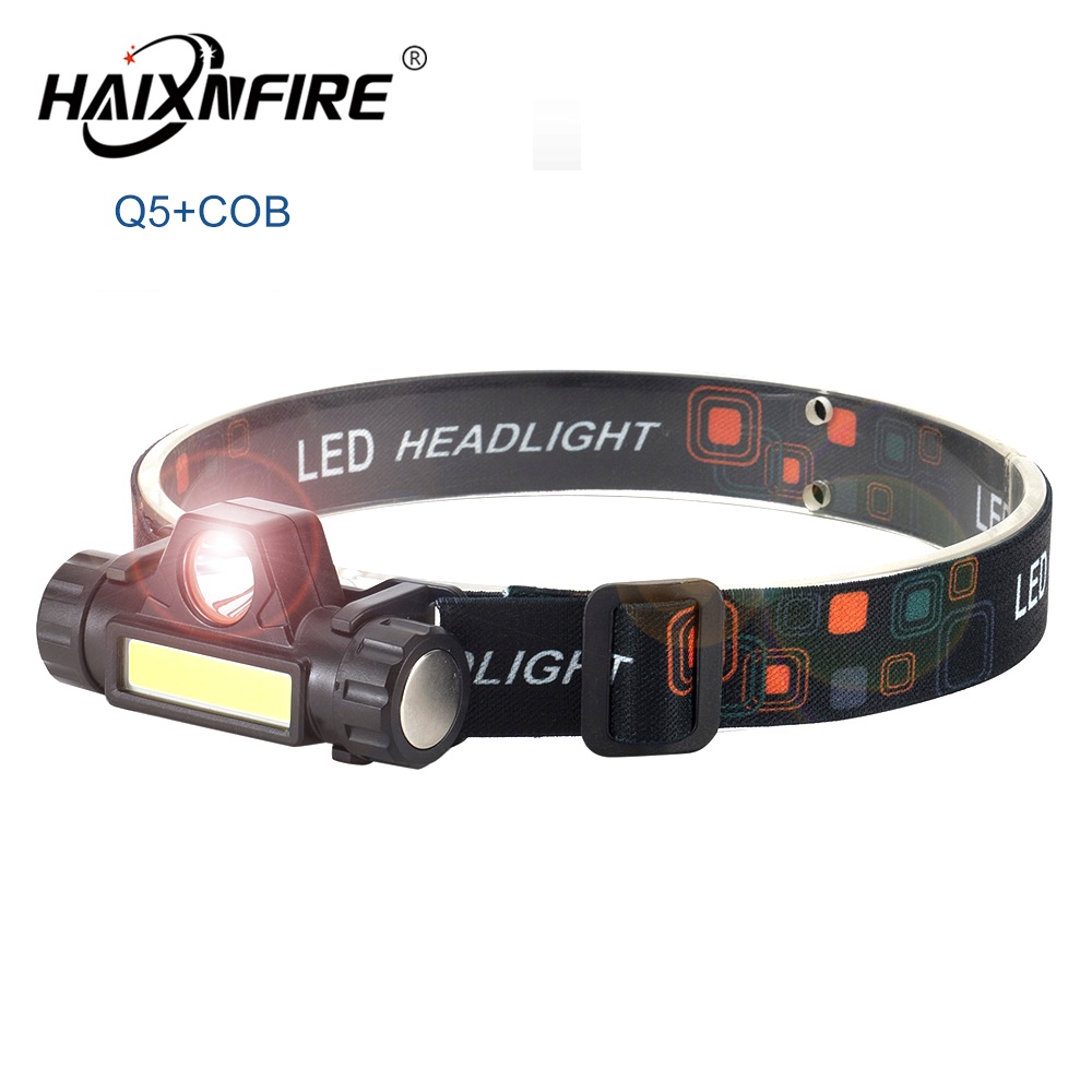 Haixnfire HP42 ไฟฉายคาดหัว Q5+COB ชาร์จ USB พร้อมแม่เหล็ก