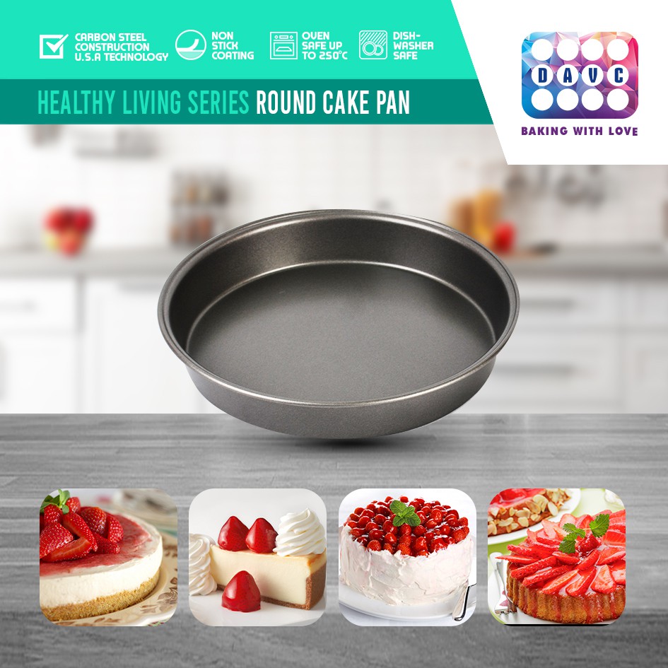 9" Round Cake Pan Living Series DAVC Ø 24.5 x 4.2 cm
