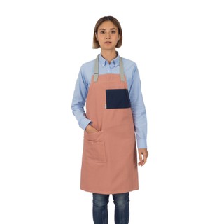 Han&amp;Co.PEBBLE APRON Rose Pink ผ้ากันเปื้อนคล้องคอรุ่นPEBBLE สีชมพูอ่อน