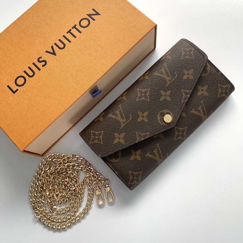 New LV Sarah long wallet