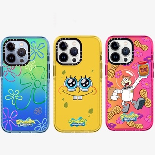 SpongeBob CaseTify Cartoon Bikini Bottom Floral Case For iPhone 7 8 Plus X XS XR 11 13Pro 12 13 Pro Max Fluorescence Blue Sea Clear Soft TPU Casing Cover