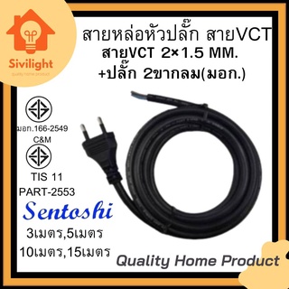 สายไฟ VCT ปลั๊กหัวหล่อ ปลั๊ก 2 ขากลม สายไฟพร้อมปลั๊ก สายไฟอัดปลั๊ก ปลั๊กหัวหล่อ หัวหล่อ สายพร้อมปลั๊ก