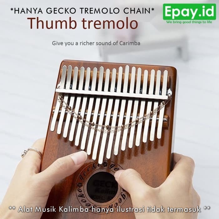 GECKO Tremolo Chain สําหรับ Kalimba Tremolo Chain Effect Kalimba 17 ซม.Kimi (โซ่ Tremolo)