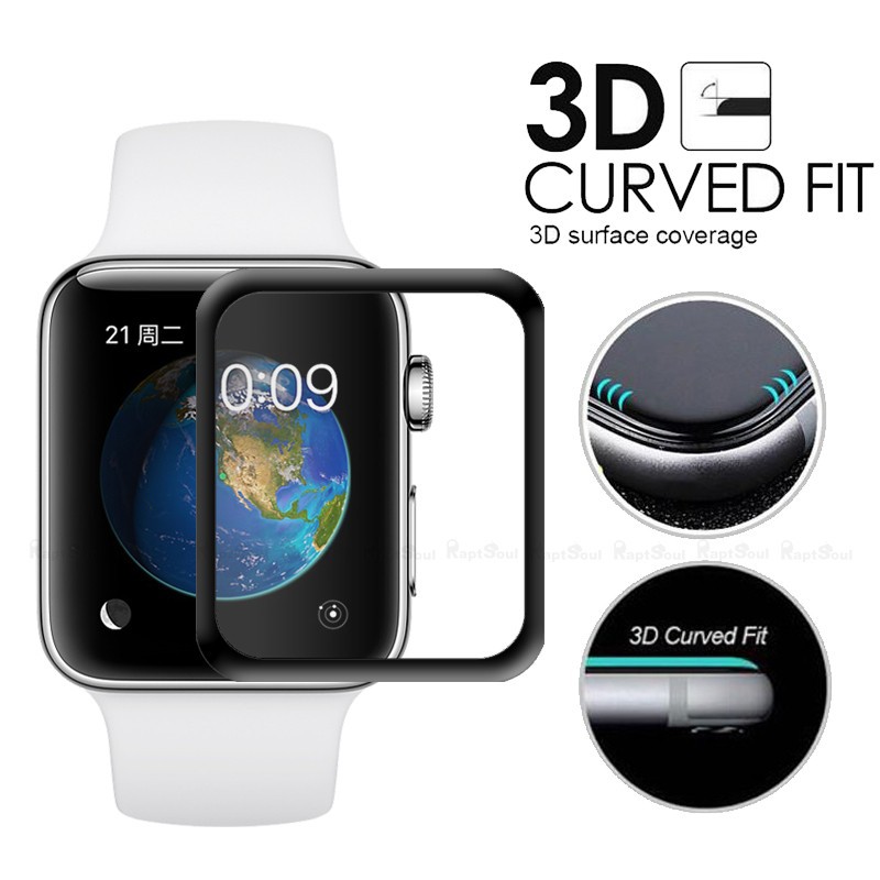 TEMPERED GLASS IWATCH FULL FRAME CURVED I WATCH 38MM 42MM 40MM 44MM SCREEN PROTECTOR 3D